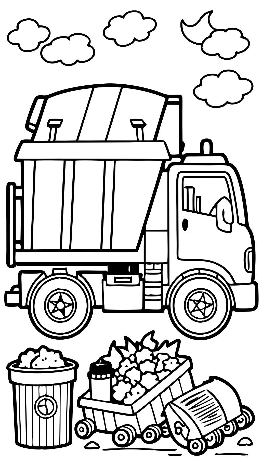 coloring pages of garbage trucks